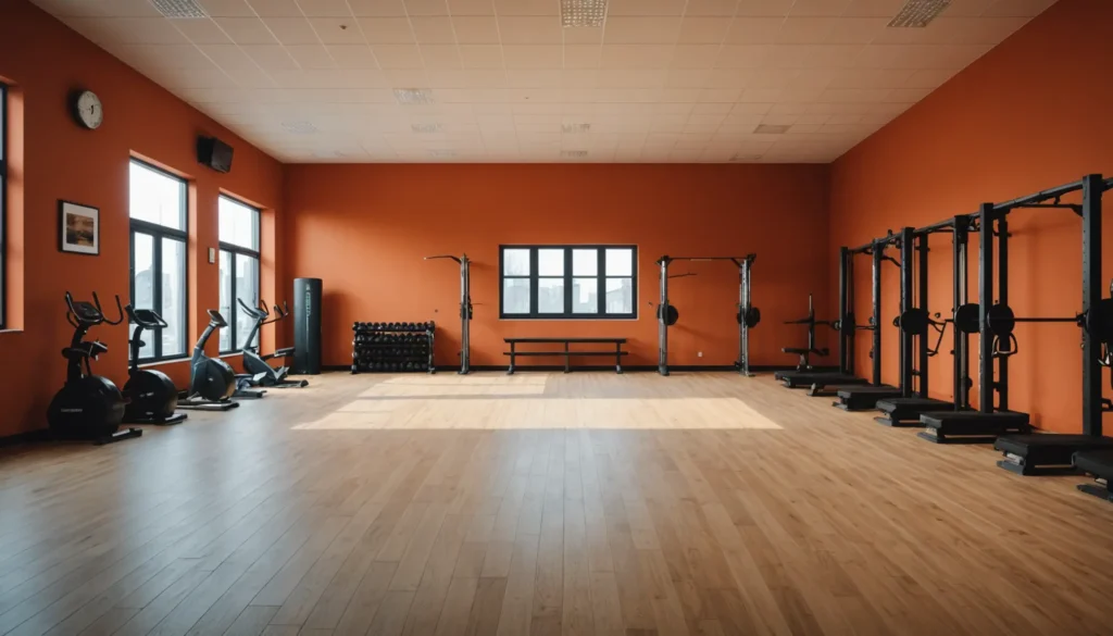 Moderna gymmet med bastu i Stockholm som erbjuder plats för både träning och avkoppling.